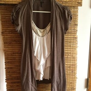 Women’s blouse with attached Cardigan XL